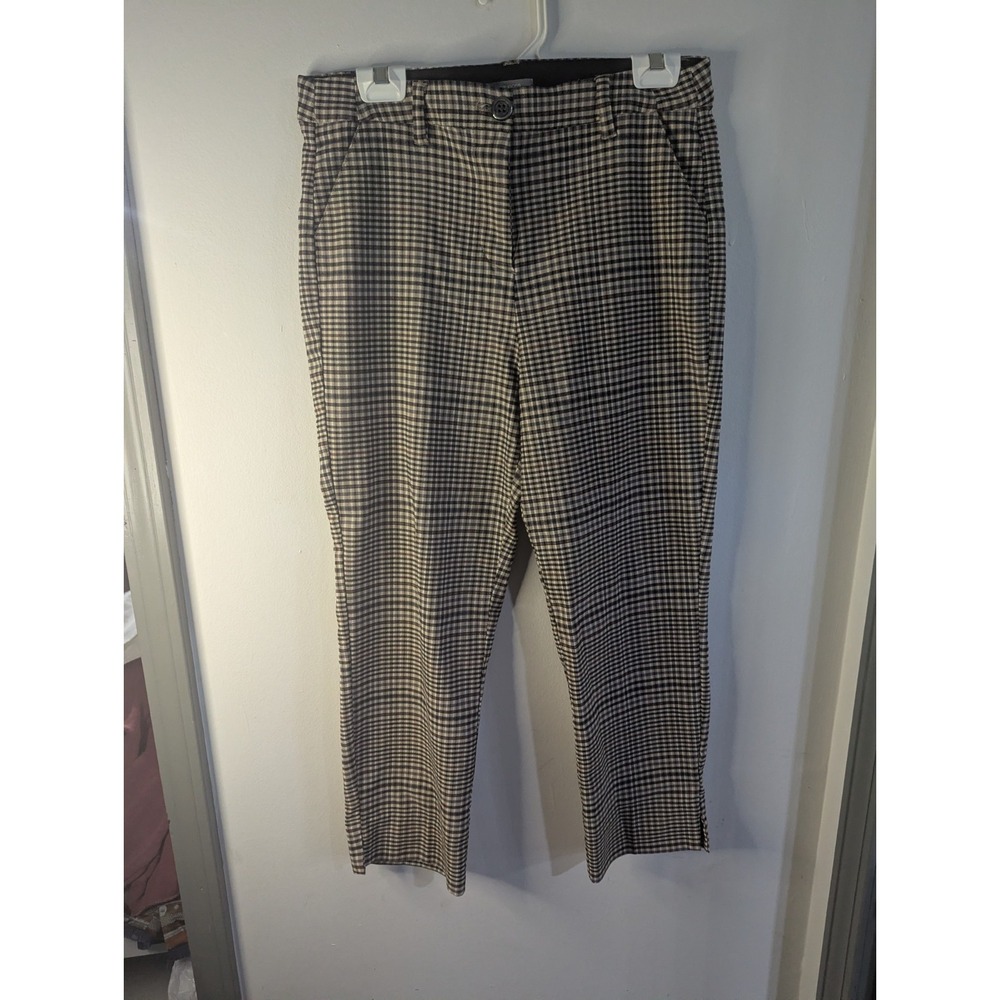 Women's Maurices Crop Dress Pants Trousers Work Casual Size M Houndstooth Check